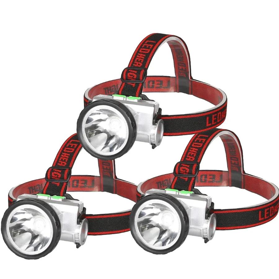 Portable LED Fishing Headlamps USB Rechargeable Powerful Head Flashlight Outdoor Waterproof Camping Tent Emergency Head Torch