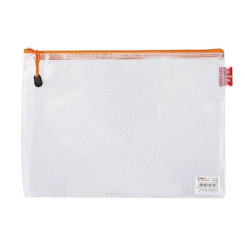 M&G A4 PVC Mesh Zipper File Bag