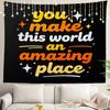 Graffiti Abstract Tags Wall Tapestry Letters Without Meaning Hand Street Wall Hanging Large Tapestry Decoration Polyester Fiber
