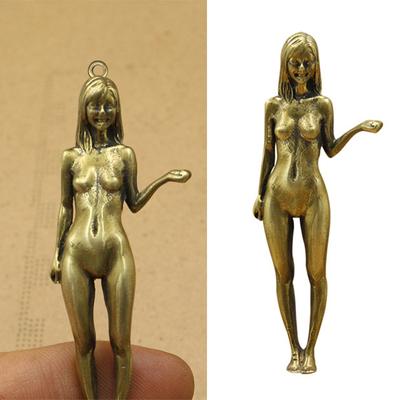 Messing Schönheit Kupfer Ornamente Antike Hand Griffe Bare Hand Modell Spielzeug Desktop Ornament Weibliche Statue Kunst Hause Dekoration