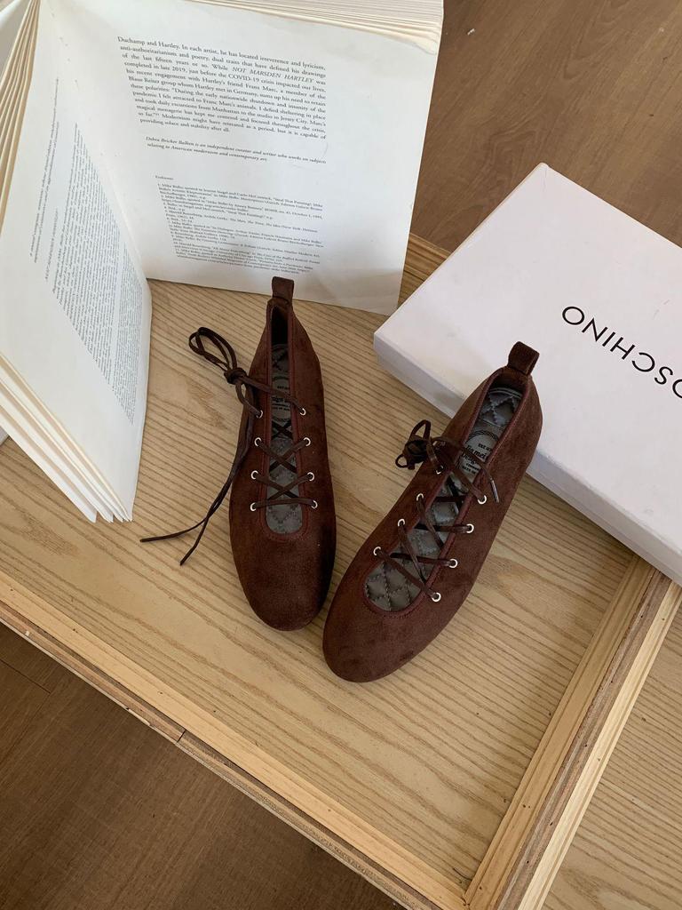 Spot 2025 Damen Schnür-Ballerinas - Vielseitige Schuhe aus weichem Leder