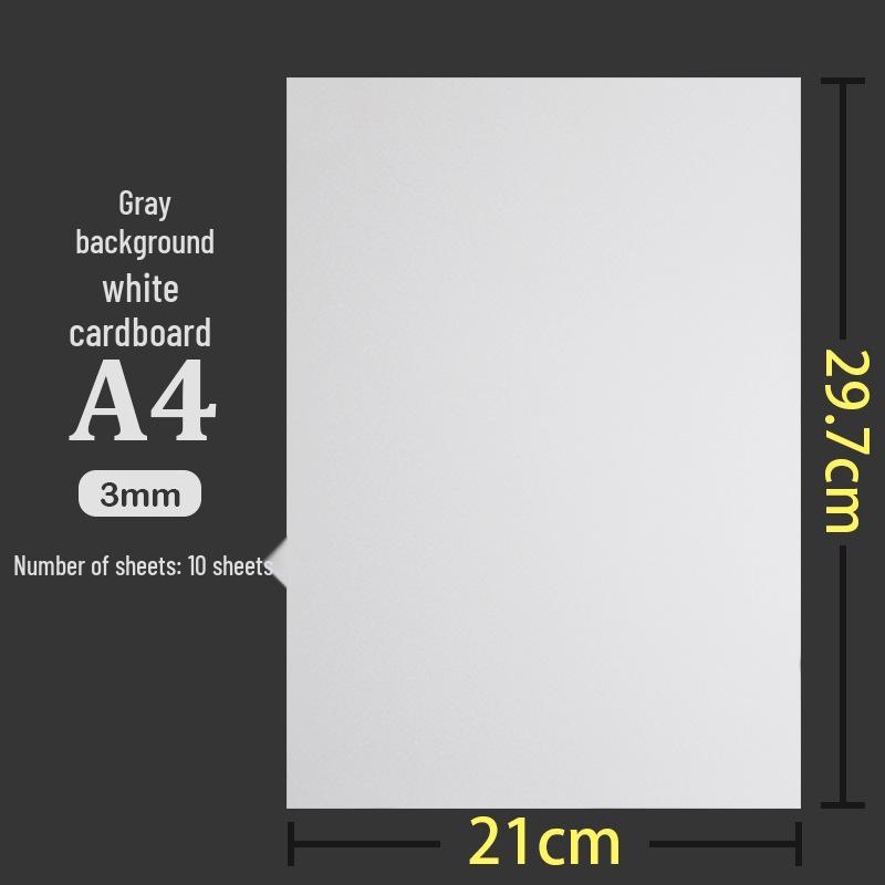 A4/A5 & A2/A3 Gray-White Cardboard, 1.5mm & 2-3mm Thickness, Student Backing Board for Colored Paper and Gouache Painting