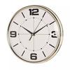 Hometime Wall Clock Chrome With Domed Glass 28cm