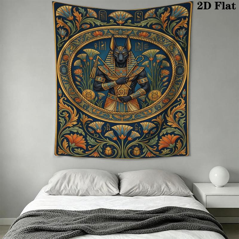 Anubis Wall Tapestry Aesthetic Wall Hanging Printed Fabric Blanket Decorative Tapestries for Bedroom Living Room Home Decor