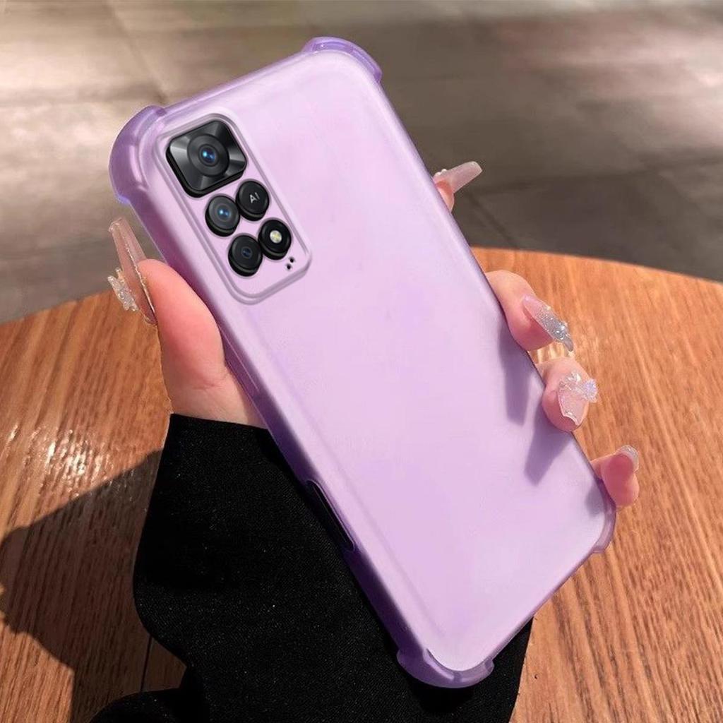 Case for Xiaomi Redmi Note 11S 4G,11 4G Translucent Frosted Matte Casing 4-Corner Airbag Shockproof Bumper Cover