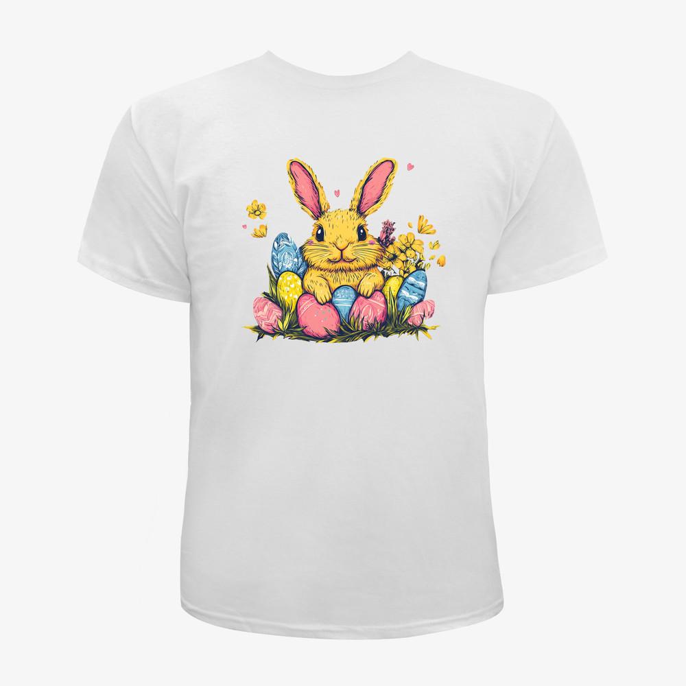 Easter Bunny with Easter Eggs Tee Women, Men Graphic Unisex T-Shirt Adult Tee Unisex T-Shirt XXXL