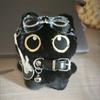 Punk Rock Black Cat Plushies Stuffed Doll Cat Pendant Kid Gift Cat Plush Keychain  Boy Girl