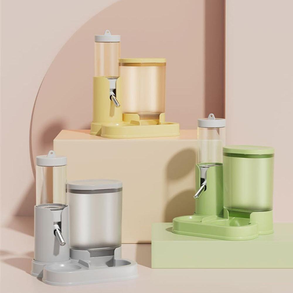 Leak-Proof Hamster Water Dispenser 2 IN 1 Automatic Feeder Prmeium Food Feeding Bowl  Business Trip