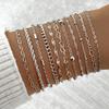 11Pcs Boho Twist Chain Bracelet Set For Women Punk Gold Silver Color Adjustable Cuban Link Bracelet Fashion Party Jewelry Gift