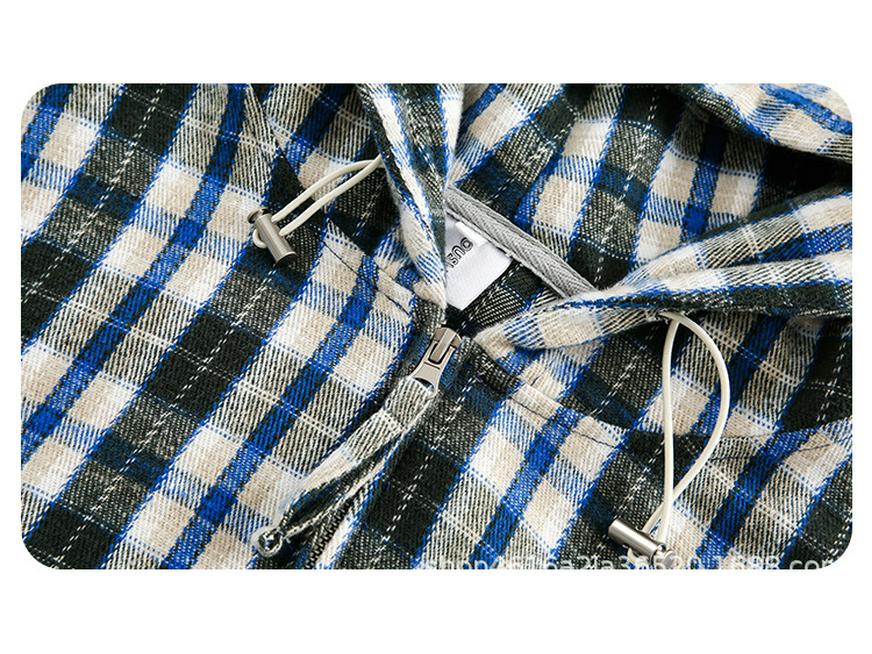 CATTEE Herren Retro Karierte Kapuzenjacke - Lässige Frühjahrsmode