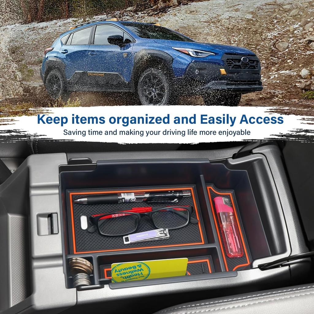 MOCHNET Center Console Organizer For 2024 2025 2026 Subaru Crosstrek Accessories & 2024-2026 Subaru Impreza Console Tray, 2026 Crosstrek Hybrid