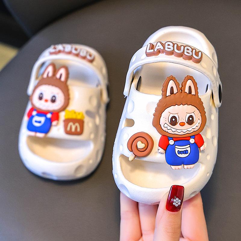 Labubu Cartoon Kids' Summer Soft Sole Anti-Slip Slippers for Boys & Girls