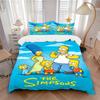 Simpson Family Adventure Print 3Pcs Bedding Setduvet Cover With 2 Bedropillowcase Home Birthday Gift