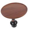 360 degrees  Rotating Car Cup Holder Tray with Silicone Pad Wooden Cup Holder Food Table for Most Cup Holders Front
