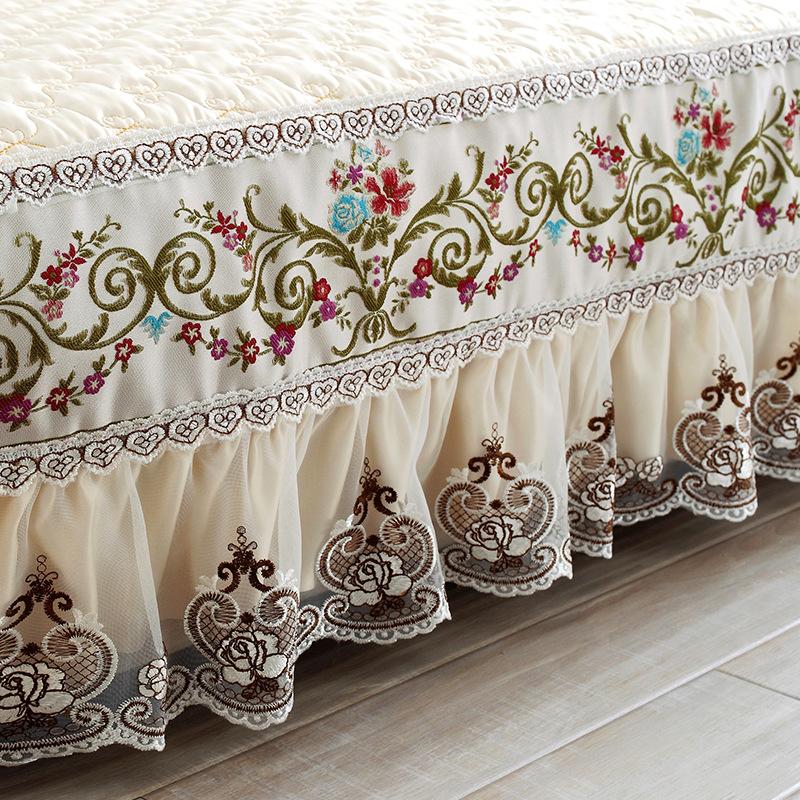 High End Embroidered Lace Sofa Mat Seasonal Universal Minimalist Fabric Cushion Soft Comfortable Thick Anti Slip Couch Cover