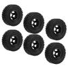 RC Rubber Tires with Aluminum Alloy Wheel Hub for WPL C14 C24 C34 C44 B14 B24 B16 B36 4  Car Model