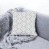 Clean Minimal White Geometry Cushion Cover Premium Comfort Reversible Pillow Cove Two In One Design for Any Room  Car Interior