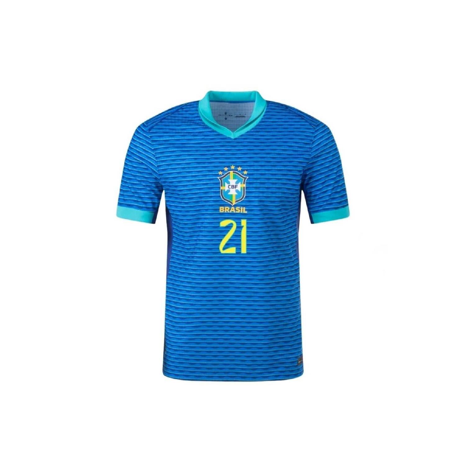 

Бразилия 2024/25 Домашняя майка Эндрика Фелипе (аутентичный комплект) S белый