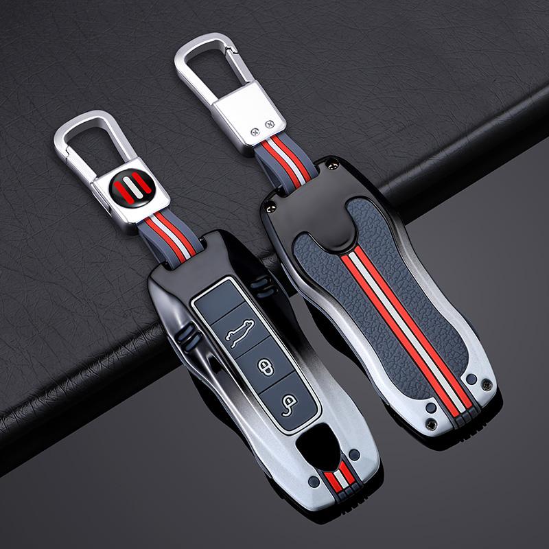 Obudowa kluczyka samochodowego ze stopu cynku Shell Fob do Porsche New Cayenne Panamera 911 992 Taycan Car Protect Interior Accessories