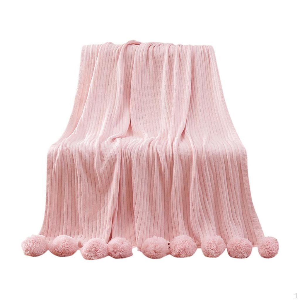 Decorative Blanket Tissue with A Gentle Welcoming Ball 39.37 Inx41.34 Inches for Women