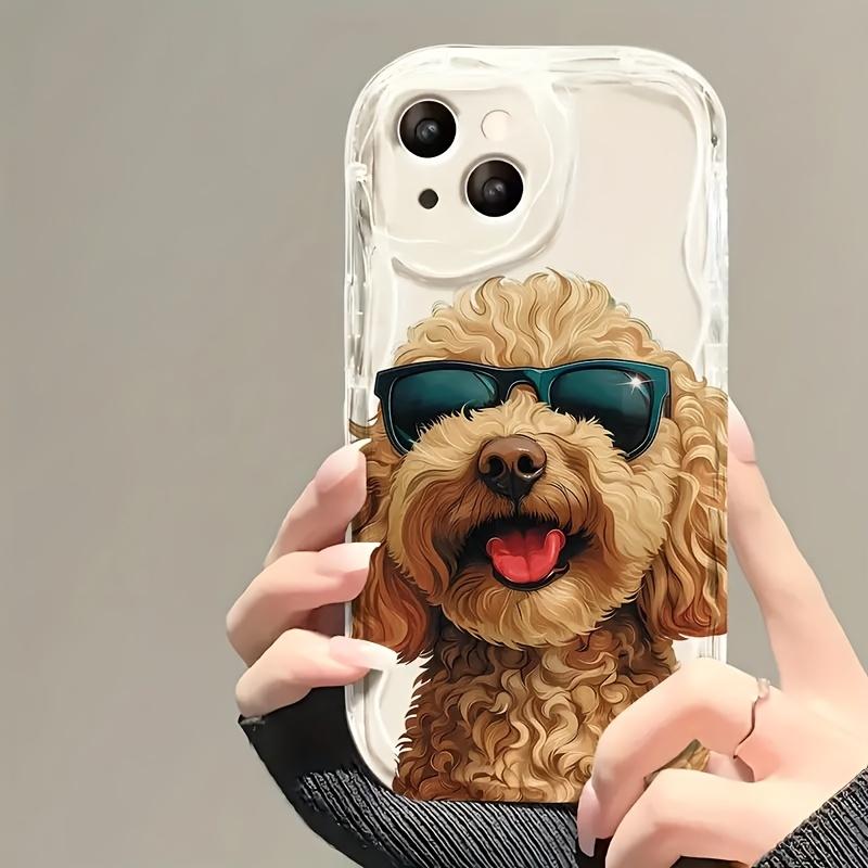 Poodle pattern phone case suitable for iPhone 17 16 15 14 13 12 11 Pro/ Max /Plus anti-fall and shockproof back cover