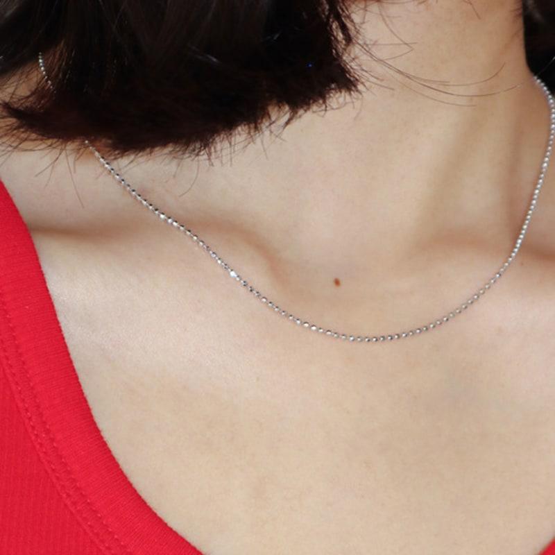 

geegee [silver925] mirror ball chain necklace 42cm