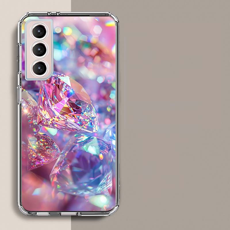 Coque de téléphone avec pierres précieuses en diamant brillante et éblouissante pour Samsung Galaxy S25 Edge S24 S23 FE S21 S20 S10 Plus S22 S26 Ultra Cover Cl