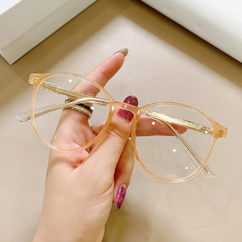 Clear Blue Light Glasses Female Hyperopia Prescription Computer Glasses Women Luxury Brand  Round Fashion Eyeglass Readers