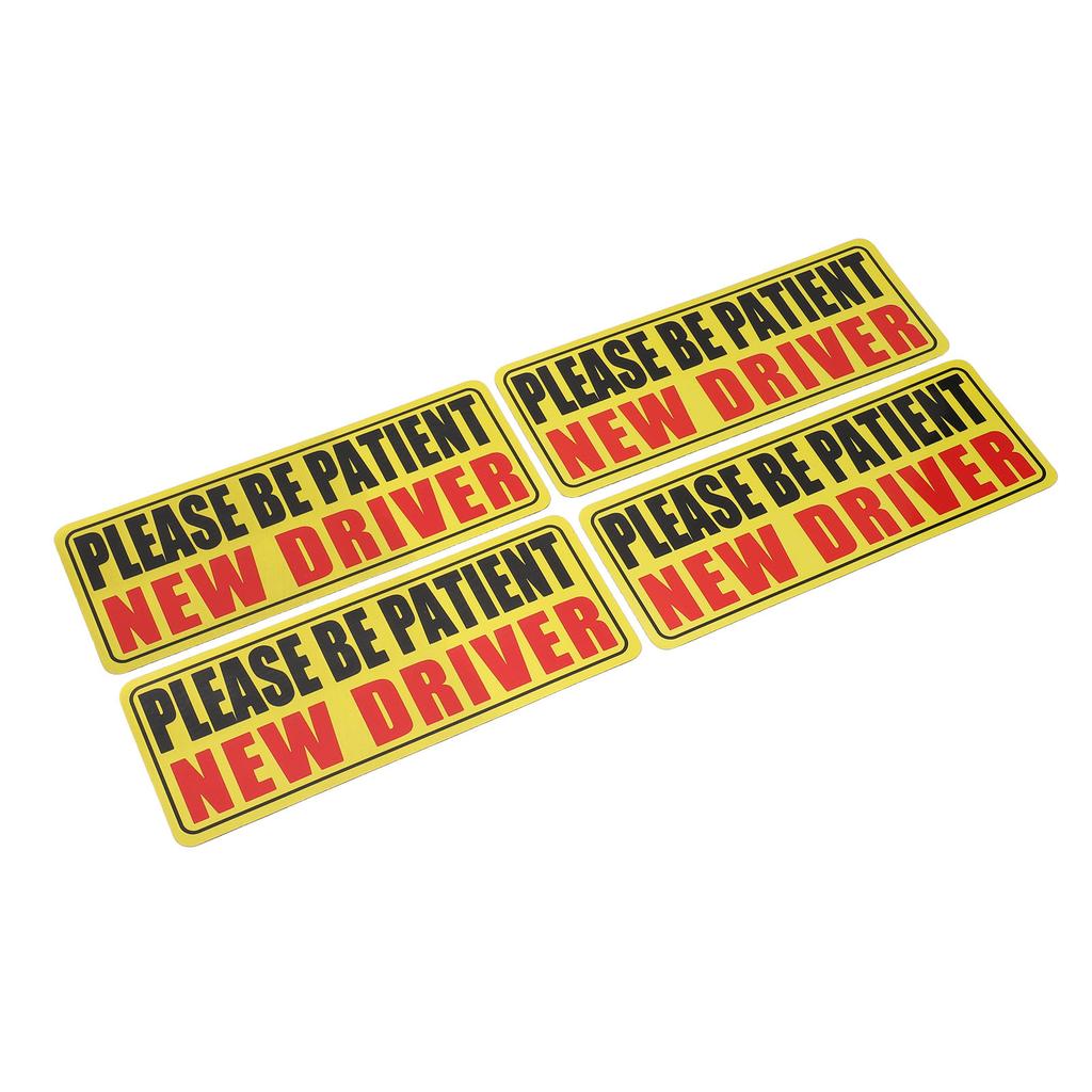 4 Stück Bitte Geduld Neuer Fahrer Magnet Wetterfest Wiederverwendbar Reflektierender Neuer Fahrer Aufkleber