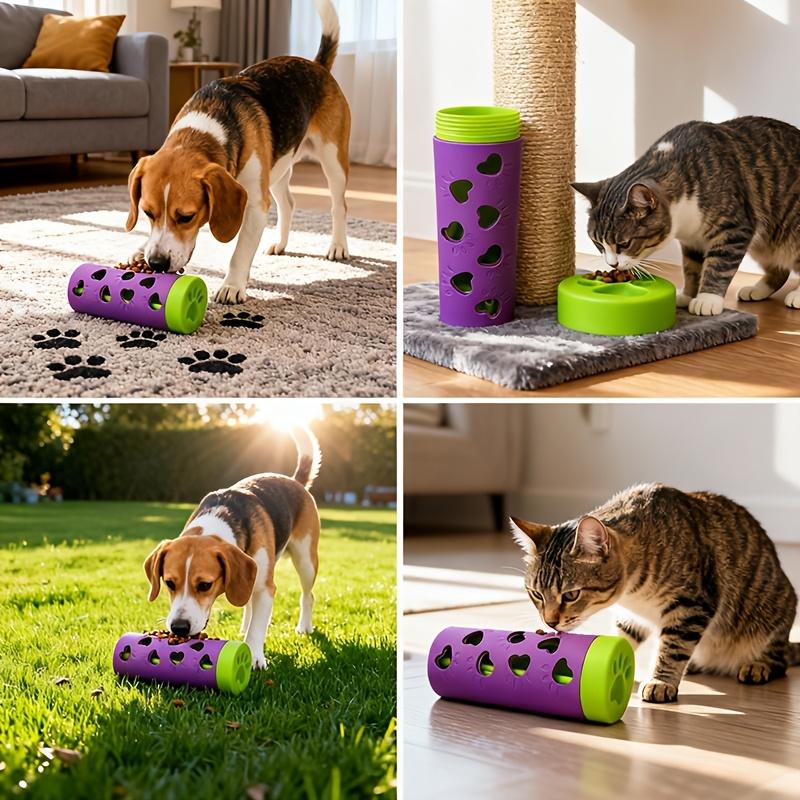 New Detachable Pet Slow Feeder Treat Dispenser | Durable Bite-Resistant Chew Toy Roller, Mental & Physical Stimulation, Indoor-Outdoor Use