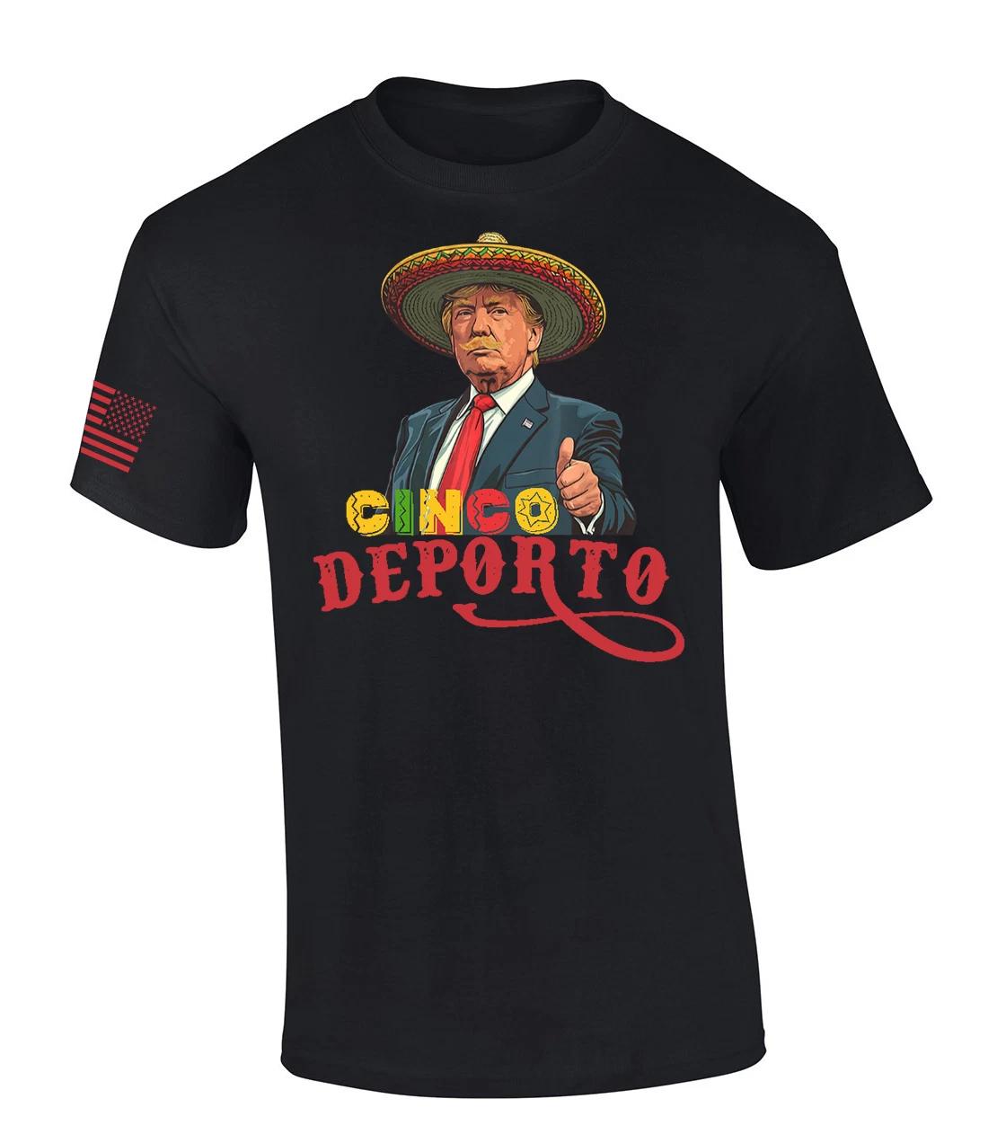 Trenz Shirt Company Mens Funny Political Trump Cinco Deporto Short Sleeve 4XL