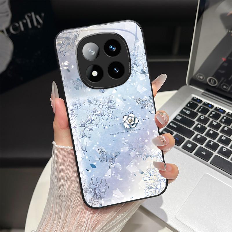 

Tempered Glass Hard Phone Case For Redmi Note 14 13 Pro Plus 14S 4G 5G Poco X7 X6 M6 Pro Luxury Soft Silicone Shockproof Cover Note 14 ProPlus 5G