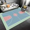 Basketball Court Pattern Area Rug for Home Decor, Sports Style Carpet Suitable for use as an anti-slip for living room bedroom sofas