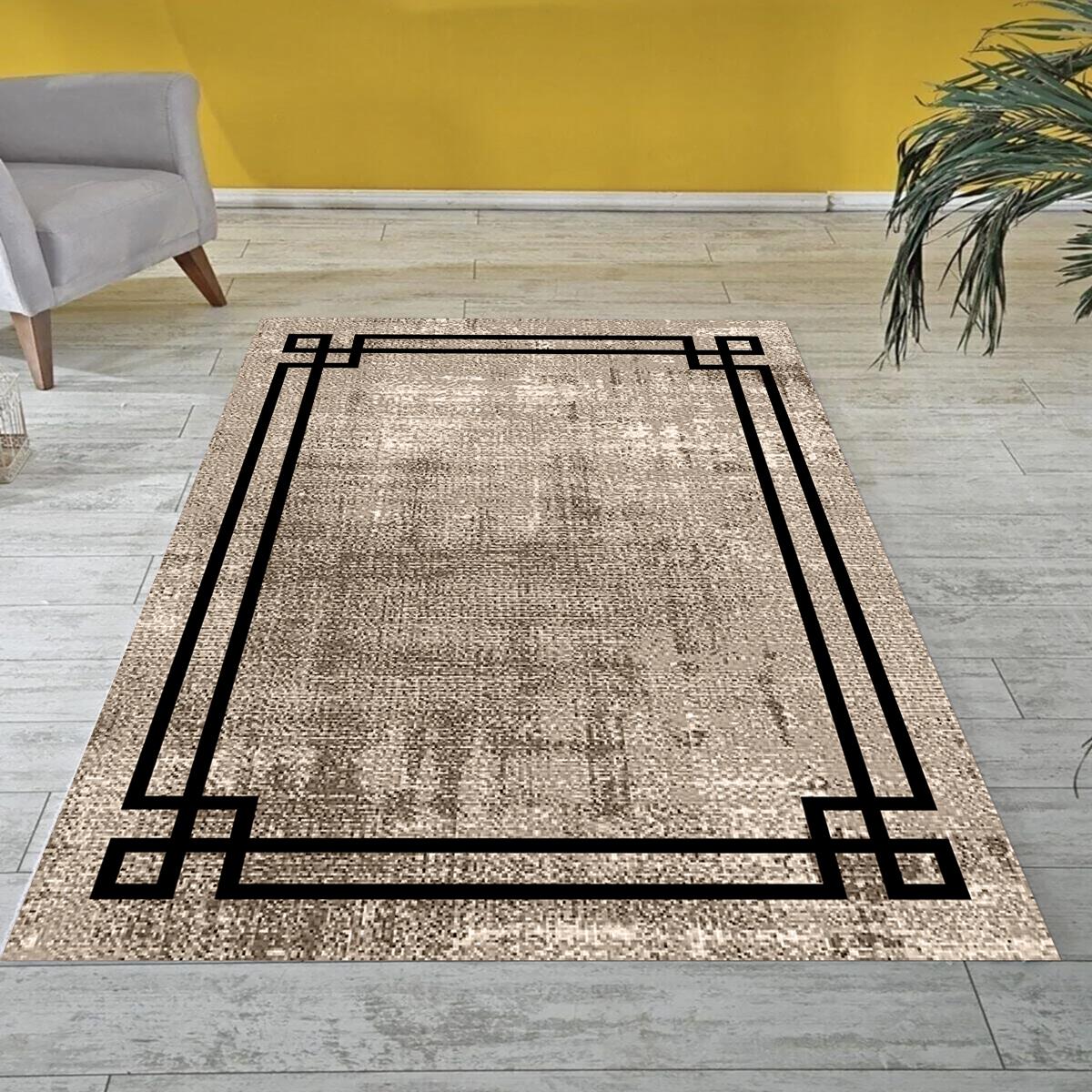 

Декоративный ковер с нескользящей основой, моющийся, с цифровой печатью, DOT-SD-571 40 x 60 коричневый