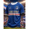 2026 Maglia Squadra di Calcio di Capo Verde Uomo Manica Corta T-shirt Stampata 3D Maglietta Sportiva Fantasia Completa Donna Maglietta Top Harajuku