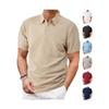 Men's summer new lapel jacquard thin short-sleeved men's casual sports polo shirt