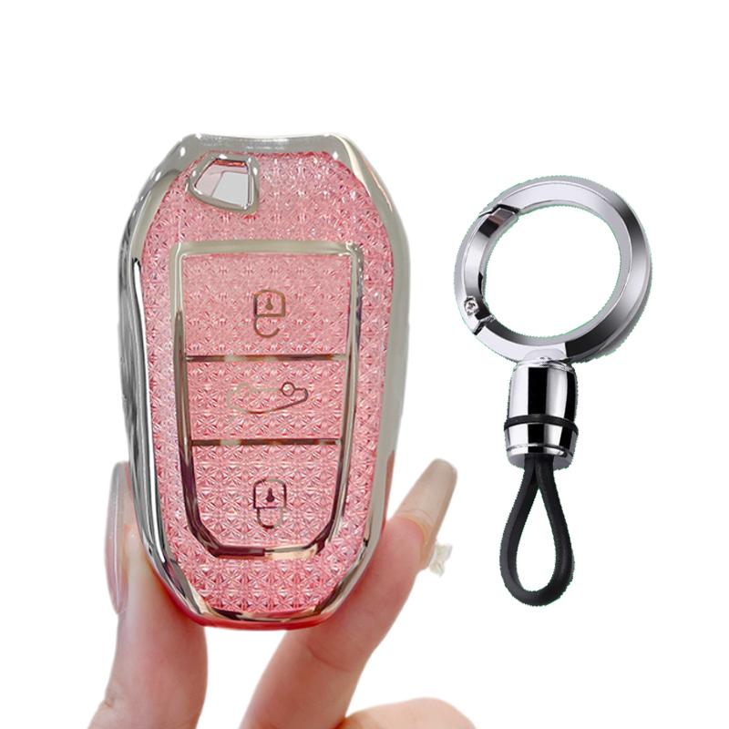 Crystal Tpu Key Case For Peugeot 2008 3008 4008 5008 308 408 508 Citroen C1 C2 C4 C6 C3-Xr Picasso Grand Remote Car Key Cover