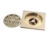 Removable Square Shower Drain Brass Floor Hair Catcher Durable Bathroom Drainage  Laundry Floor