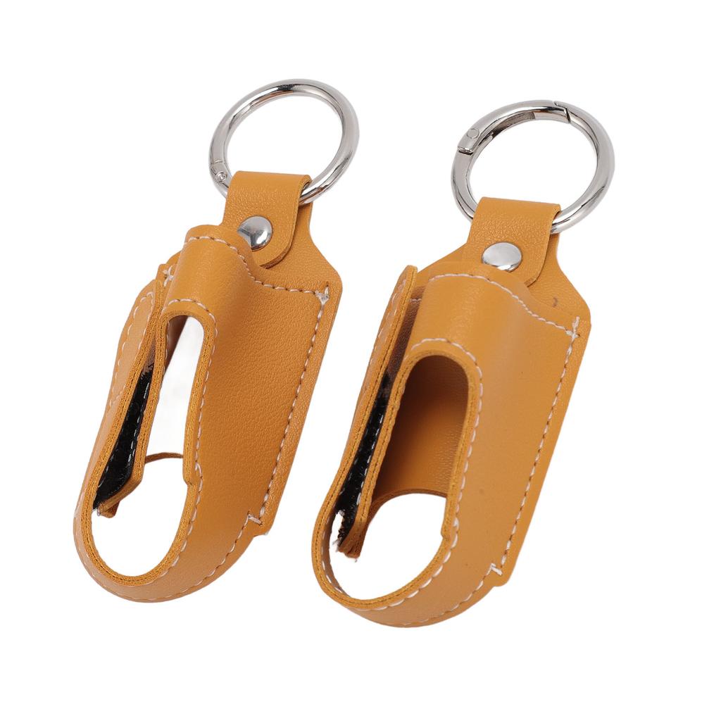 2 Stück Inhalator Tragehalter Verschluss Sicherheitskarabinerclip Tragbarer PU-Leder Inhalator Schutzhalter Kurkuma