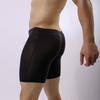 Men Long Leg Boxer Trunk Sport Breathable Bulge Pouch Briefs Ice Silk Underwear