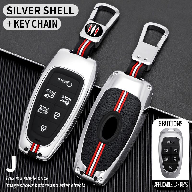 Car Key Case Cover Shell Fob Holder for Hyundai Santa Fe Tucson 2025 NEXO NX4 Atos Prime Solaris 2025 Styling Accessories