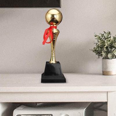 Sferische trofee gouden ballon voetbal groot beste cadeau, decor voetbal