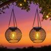 1/2PCS Solar Lantern Upgraded Hanging LED Solar Lights Outdoor Garden Decorative Lighting Solar Tree Lights for Garden Yard Path