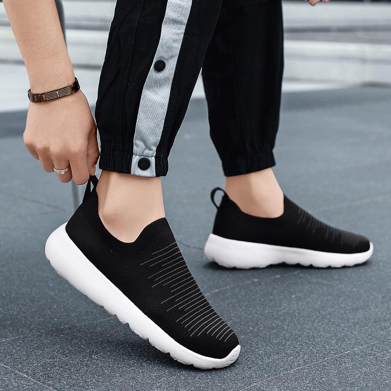 Fashion Men's Summer Mesh Casual Sports Soft Sole Comfortable Loafers Flat Bottomed Breathable Tennis Outdoor Casual Walking Shoes 36-45