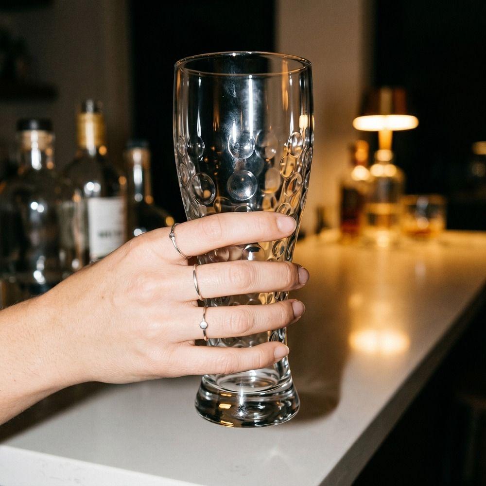 Zesílená sklenice na džus Vynikající vyřezávaná sklenice na ledovou kávu Nápojové sklo Pivní korbel Grilování