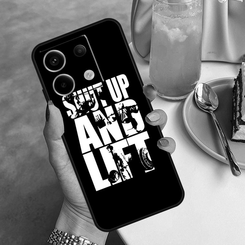 Bodybuilding Gym Fitness Quotes Case For Xiaomi Redmi 12 9C 10C 12C 13C Redmi Note 13 12 9 10 11 Pro 9S 10S 11S 12S Coque