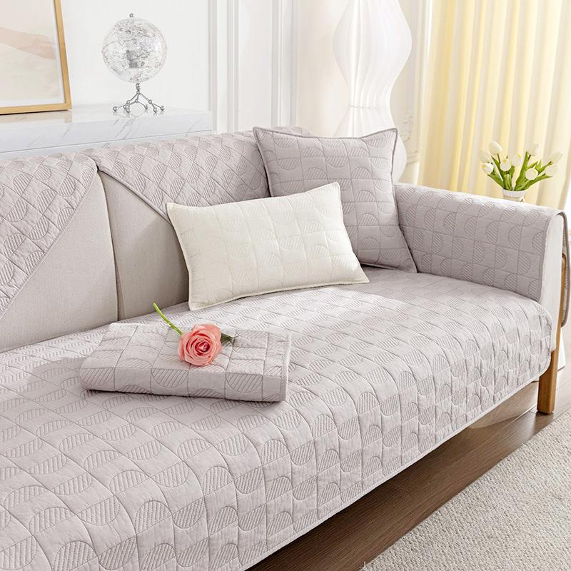 Sofa Cushion for All Seasons, Non-slip Pure Cotton Fabric, Simple Cotton Seat Cushion, Summer Sofa Cover Cover Cloth