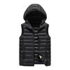 Gilet con Cappuccio da Uomo, Anti-Freddo, Ispessito, Stile Coreano, Vestibilità Slim, Gilet Senza Maniche