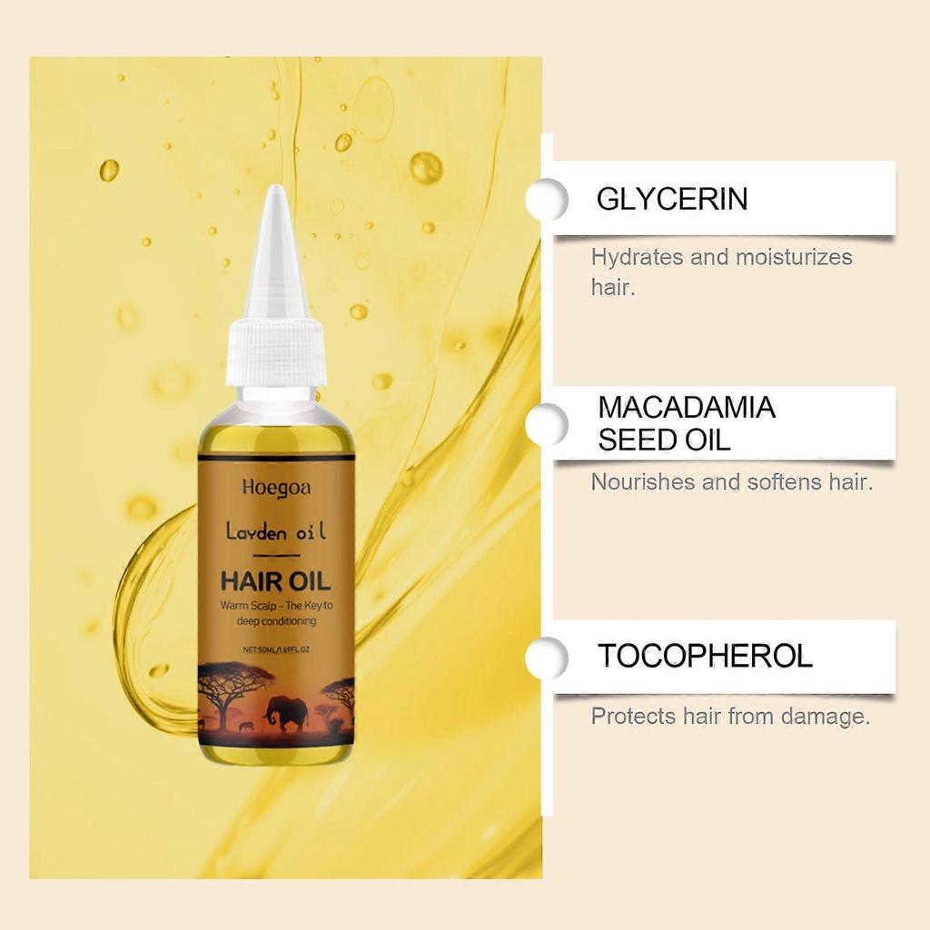Hoegoa Nährendes Haaröl - Spendet dem Haar Feuchtigkeit, Natürlich Füllig, Glatt, Glänzend, Stark Und Hydriert