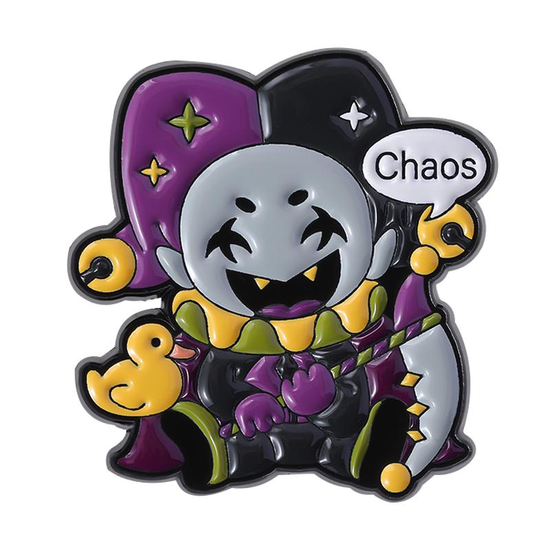 Anime Clown Doll Enamel Pins Custom Anime Characters Brooches Lapel Badges Clothes Punk Gothic Jewelry Gift for Friends